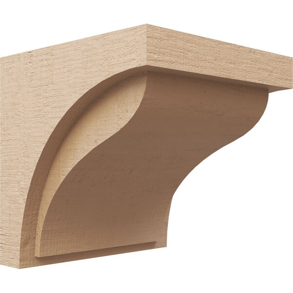 Ekena Millwork 12"W x 12"D x 12"H Wide Helena Rough Cedar Woodgrain TimberThane Corbel, Primed Tan CORUR12X12X12HELRCPR - main